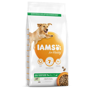 IAMS for Vitality Large Adult Dog Food Lamb 12kg - UK BUSINESS SUPPLIES
