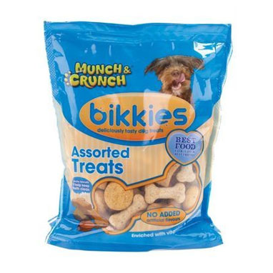 Munch & Crunch Dogs Bikkies Assorted Treats 400g - UK BUSINESS SUPPLIES