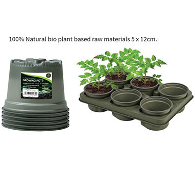 large biodegradable plant pots uk Garland Biodegradable Growing Pots Pack 5, 12cm