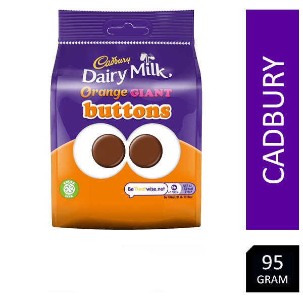 Cadbury Dairy Milk Buttons Orange Chocolate Bag 95g - UK BUSINESS SUPPLIES