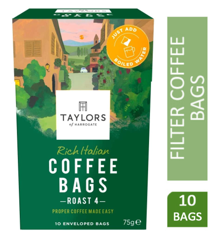 Taylors of Harrogate Rich Italian Coffee Bags Pack 30s - UK BUSINESS SUPPLIES
