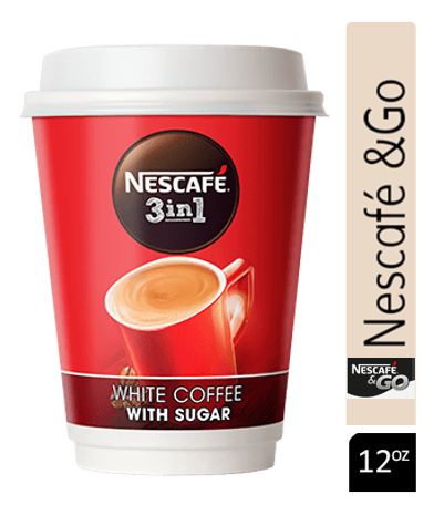 Nescafe &Go! 3in1 , Coffee, Whitener & Sugar 8 x 12oz Cups - UK BUSINESS SUPPLIES