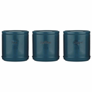 Accents Teal Tea/Coffee/Sugar Canisters 3 Set - UK BUSINESS SUPPLIES