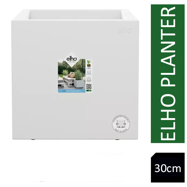 Elho Vivo Next White Square Planter 30cm - UK BUSINESS SUPPLIES