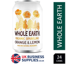 Whole Earth Organic Sparkling Orange & Lemon 24x330ml - UK BUSINESS SUPPLIES