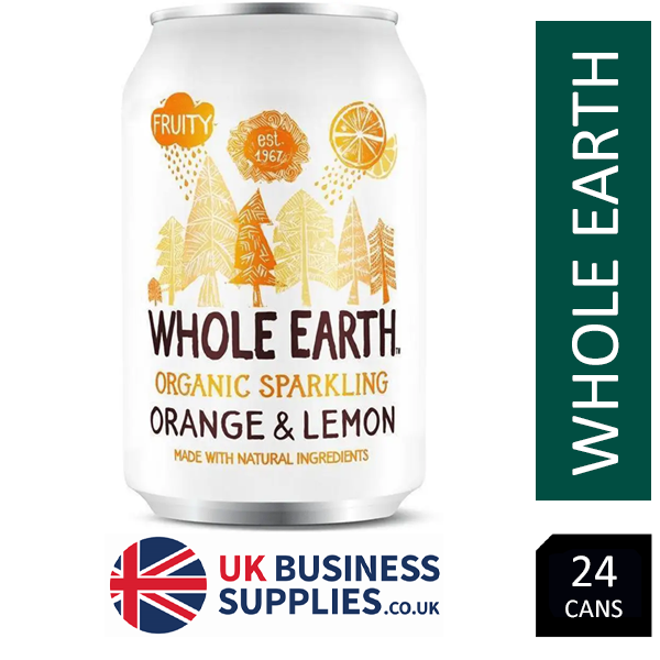 Whole Earth Organic Sparkling Orange & Lemon 24x330ml - UK BUSINESS SUPPLIES