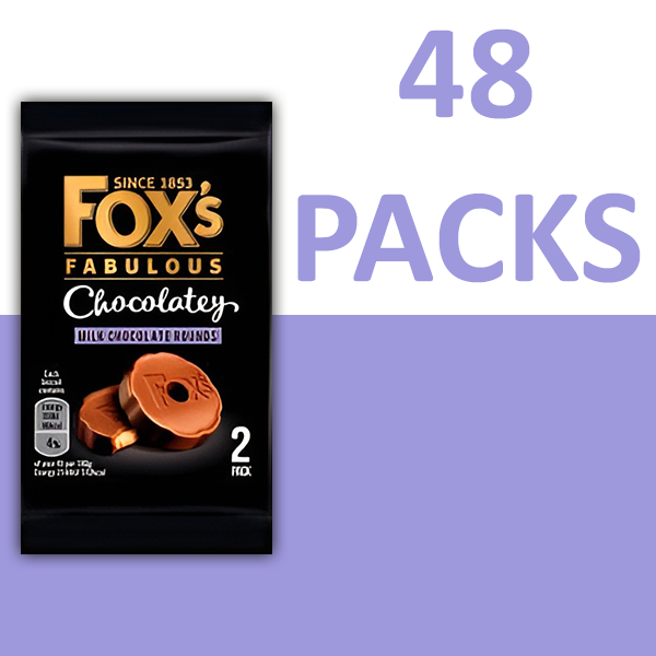Fox's Chocolatey Milk Chocolate Rounds Biscuits 48's Mini Pack - UK BUSINESS SUPPLIES