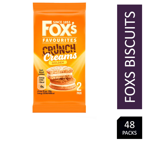 Fox’s Golden Crunch Creams Biscuits Twinpack 48's - UK BUSINESS SUPPLIES