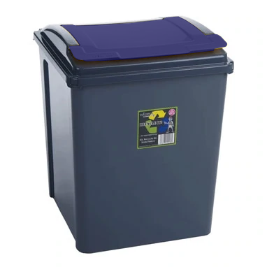 Wham Recycle It Blue Bin & Lid 50 Litre - UK BUSINESS SUPPLIES
