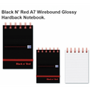 Black n Red (A7) Reporters Notebook with 140 Ruled Pages (Pack of 5 Notebooks) - UK BUSINESS SUPPLIES