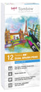 Tombow ABT Dual Brush Pen 2 Tips Primary Assorted Colours (Pack 12) - ABT-12P-1 - UK BUSINESS SUPPLIES