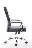 Advocate Executive Chair Black Soft Bonded Leather With Arms BR000204 - UK BUSINESS SUPPLIES