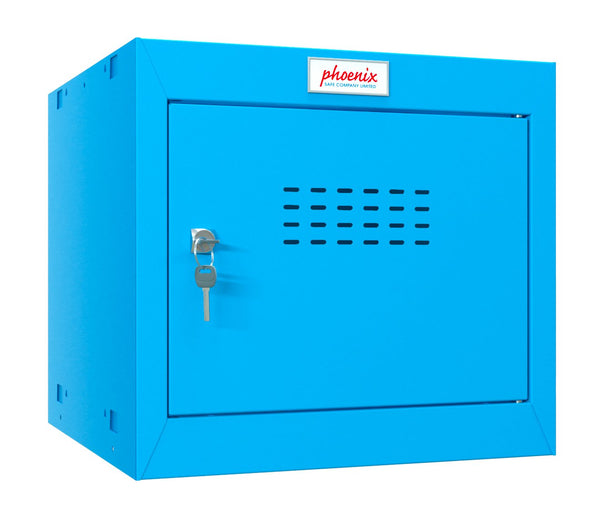 Phoenix CL Series Size 1 Cube Locker in Blue with Key Lock CL0344BBK - UK BUSINESS SUPPLIES