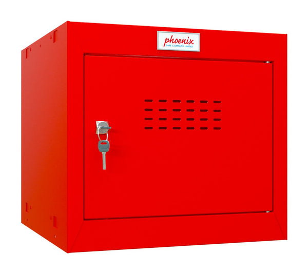 Phoenix CL Series Size 1 Cube Locker in Red with Key Lock CL0344RRK - UK BUSINESS SUPPLIES