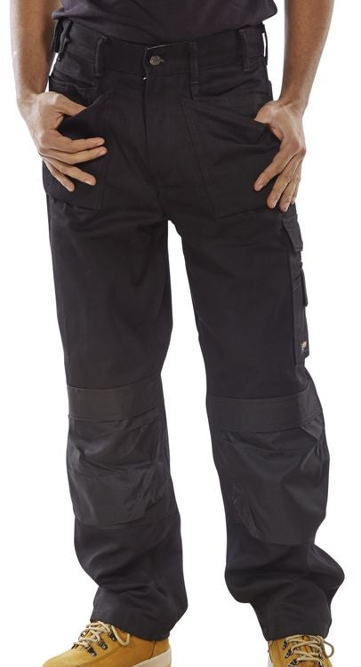Beeswift Workwear Premium Black Cargo Trousers {All Sizes} - UK BUSINESS SUPPLIES