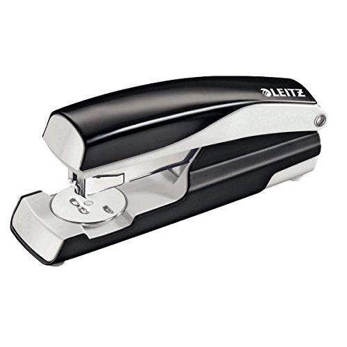 Leitz WOW Half Strip Stapler Metal 40 Sheet Black 55040095 - UK BUSINESS SUPPLIES