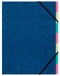 Exacompta Nature Future 54072E (A4) Organiser 7-Part Stapled Elastics Compartments Blue (Single) - UK BUSINESS SUPPLIES