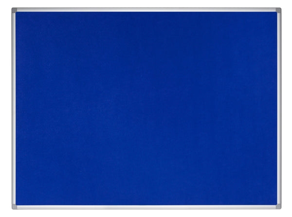 Bi-Office Earth-It Blue Felt Noticeboard Aluminium Frame 1200x900mm - FA0543790 - UK BUSINESS SUPPLIES