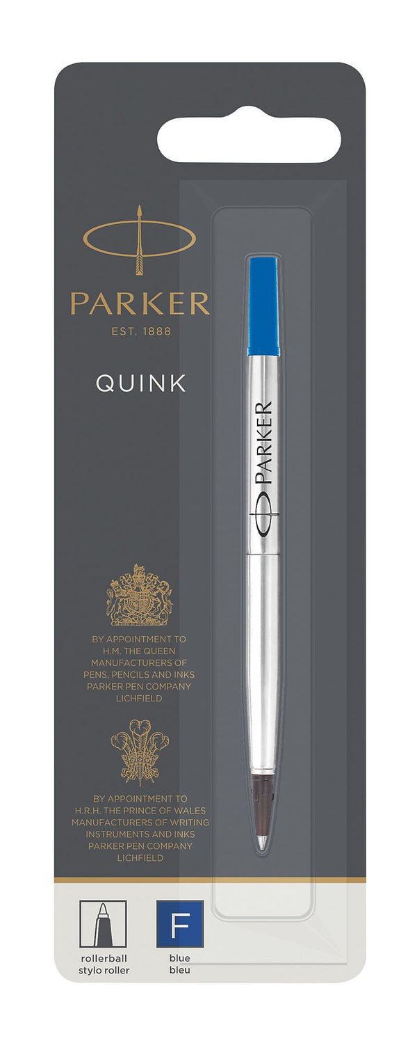 Parker Quink Rollerball Refill for Rollerball Pens Fine Blue (Single Refill) - 1950322 - UK BUSINESS SUPPLIES