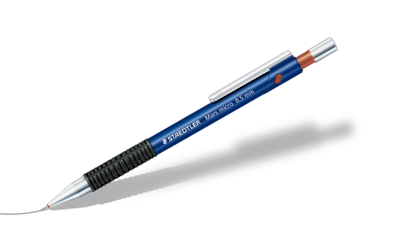Staedtler Marsmicro Mechanical Pencil B 0.5mm Lead Blue Barrel (Pack 10) - 77505 - UK BUSINESS SUPPLIES