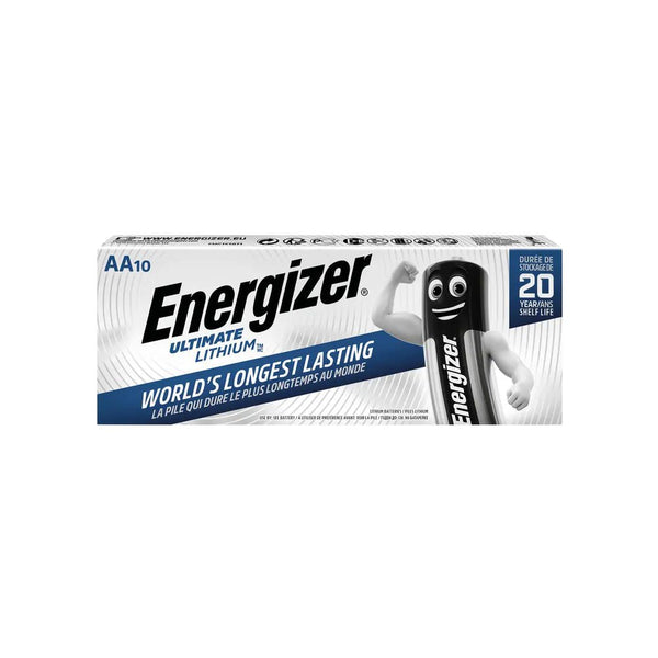 Energizer Ultimate AA Lithium Batteries (Pack 10) - 634352 - UK BUSINESS SUPPLIES