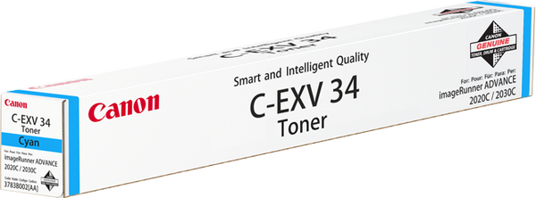 Canon EXV34C Cyan Standard Capacity Toner Cartridge 19k pages - 3783B002 - UK BUSINESS SUPPLIES