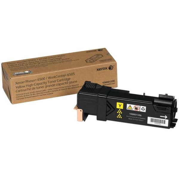 Xerox Yellow High Capacity Toner Cartridge 2.5k pages for 6500 6505 - 106R01596 - UK BUSINESS SUPPLIES