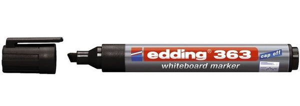 edding 363 Whiteboard Marker Chisel Tip 1-5mm Line Black (Pack 10) - 4-363001 - UK BUSINESS SUPPLIES