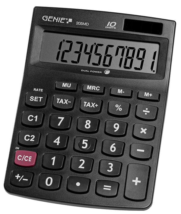 ValueX 205MD 10 Digit Desktop Calculator Black - 12030G - UK BUSINESS SUPPLIES