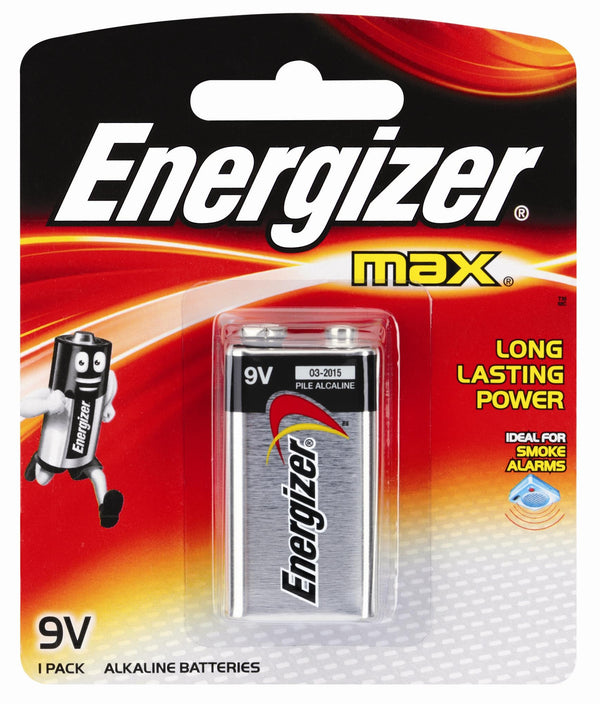 Energizer Max 9V Alkaline Batteries (Pack 1) - E301531800 - UK BUSINESS SUPPLIES