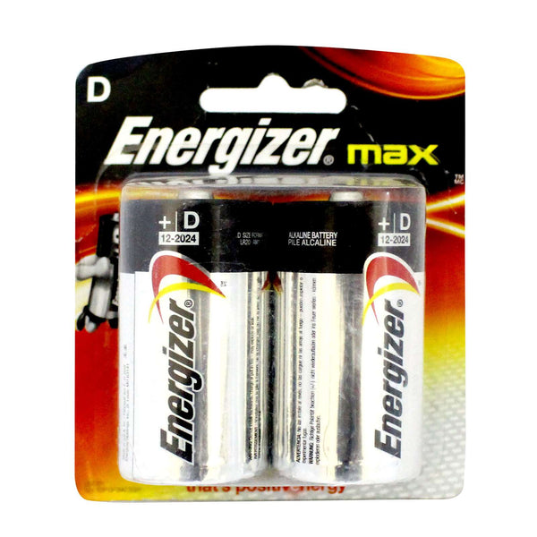 Energizer Max D Alkaline Batteries (Pack 2) - E300838300 - UK BUSINESS SUPPLIES