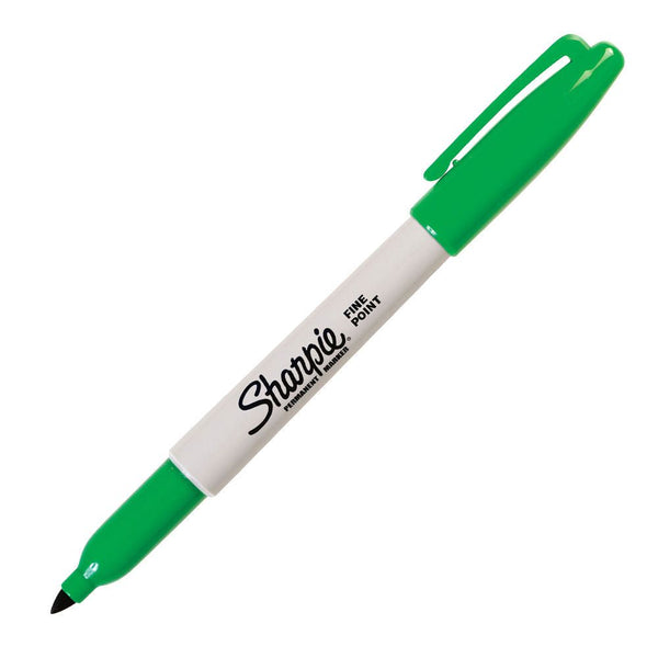 Sharpie Permanent Marker Fine Tip 0.9mm Line Green (Pack 12) - S0810960 - UK BUSINESS SUPPLIES