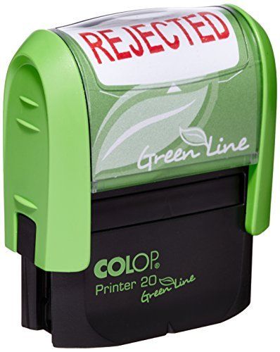 Colop Green Line P20 Self Inking Word Stamp REJECTED 35x12mm Red Ink - C144837REJ - UK BUSINESS SUPPLIES