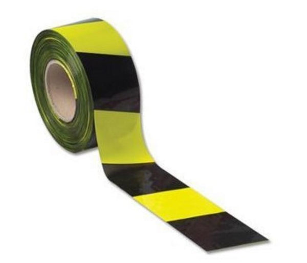 ValueX Barrier Tape 75mmx500m Yellow/Black - 006-0107 - UK BUSINESS SUPPLIES