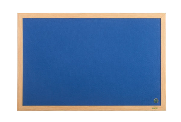 Bi-Office Earth-It Blue Felt Noticeboard Oak Wood Frame 1800x1200mm - FB8543233 - UK BUSINESS SUPPLIES