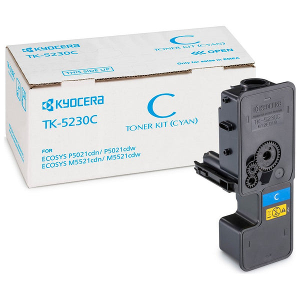 Kyocera TK5230C Cyan Toner Cartridge 2.2k pages - 1T02R9CNL0 - UK BUSINESS SUPPLIES