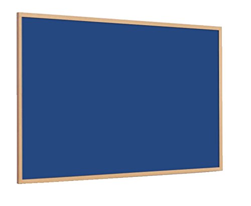 Magiboards Slim Frame Blue Felt Noticeboard Wood Frame 1500x1200mm - NF1WB6BLU - UK BUSINESS SUPPLIES