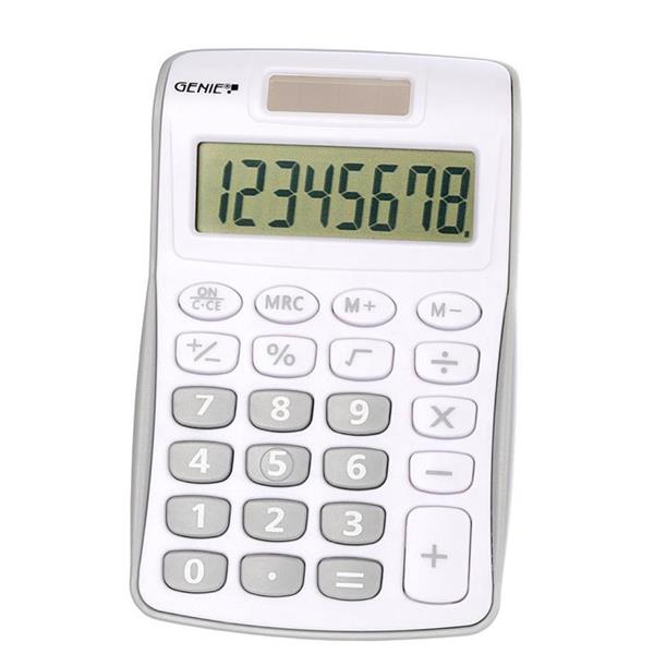 Genie 120B 8 Digit Pocket Calculator Silver - 12494 - UK BUSINESS SUPPLIES