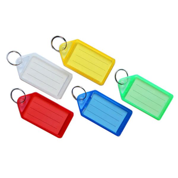 ValueX Sliding Key Tags Plastic Large Assorted Colours (Pack 50) - KTLL50 - UK BUSINESS SUPPLIES