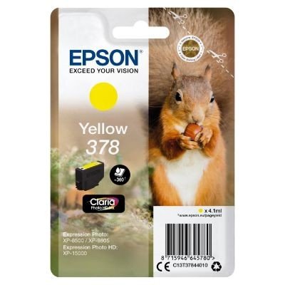 Epson 378 Squirrel Yellow Standard Capacity Ink Cartridge 4ml - C13T37844010 - UK BUSINESS SUPPLIES