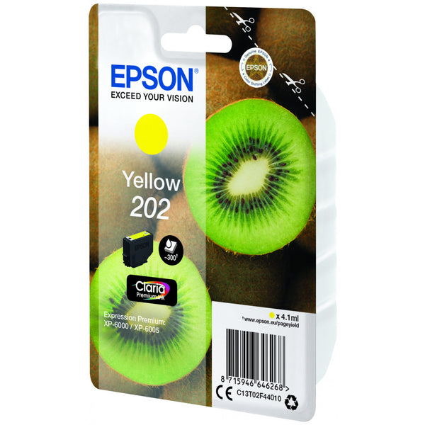 Epson 202 Kiwi Yellow Standard Capacity Ink Cartridge 4ml - C13T02F44010 - UK BUSINESS SUPPLIES