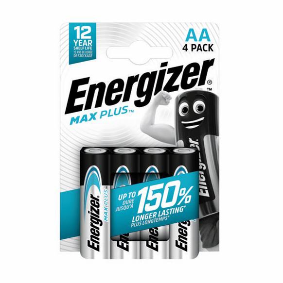 Energizer Max Plus AA Alkaline Batteries (Pack 4) - E301323602 - UK BUSINESS SUPPLIES