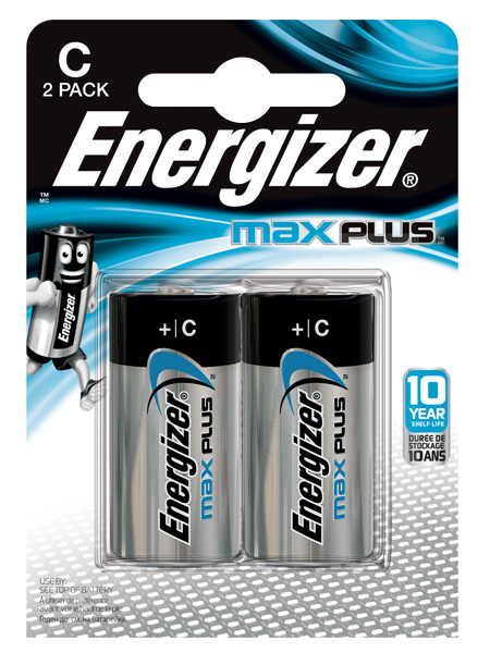 Energizer Max Plus C Alkaline Batteries (Pack 2) - E301324203 - UK BUSINESS SUPPLIES