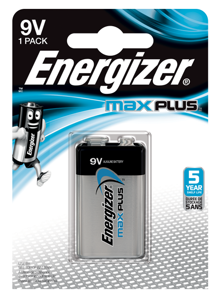 Energizer Max Plus 9V Alkaline Batteries (Pack 1) - E301323303 - UK BUSINESS SUPPLIES