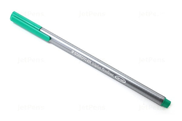 Staedtler Triplus Fineliner Pen 0.8mm Tip 0.3mm Line Green (Pack 10) 334-5 - UK BUSINESS SUPPLIES