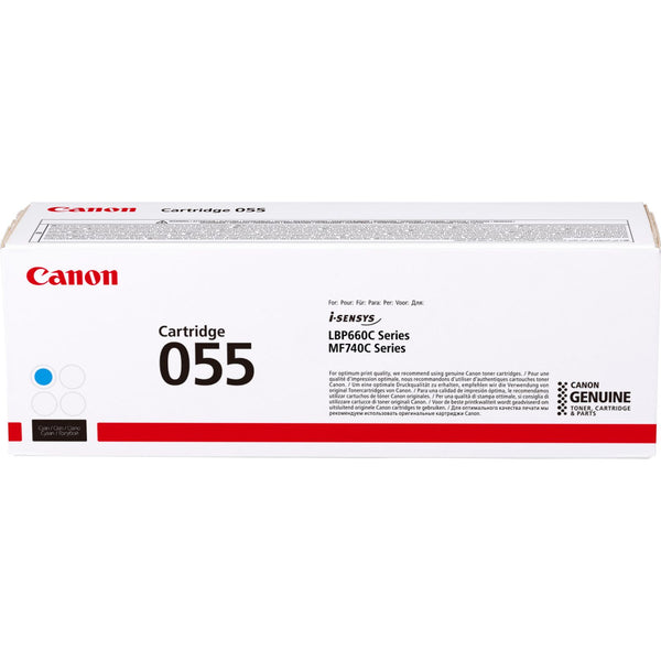 Canon 055C Cyan Standard Capacity Toner Cartridge 2.1k pages - 3015C002 - UK BUSINESS SUPPLIES