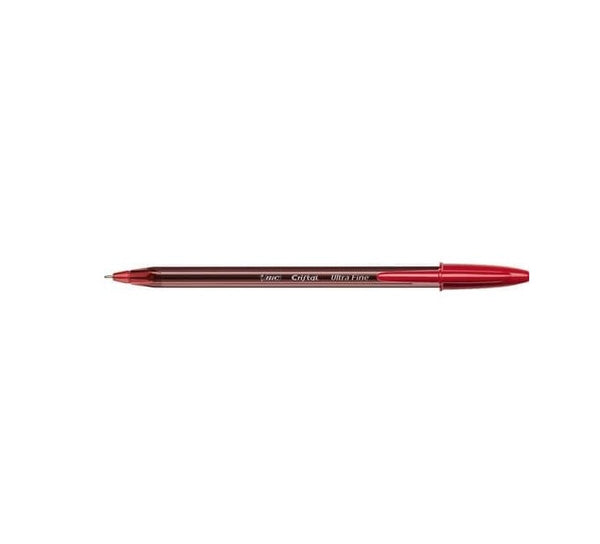 Bic Cristal Exact Ballpoint Pen 0.7mm Tip 0.28mm Line Red (Pack 20) - 992604 - UK BUSINESS SUPPLIES