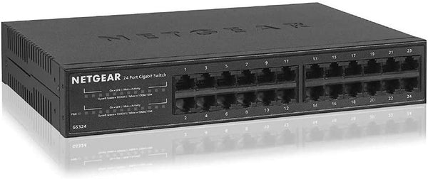 NETGEAR GS324 24 Port Unmanaged Gigabit Ethernet 10 100 1000 Desktop Rack Mount Switch - UK BUSINESS SUPPLIES