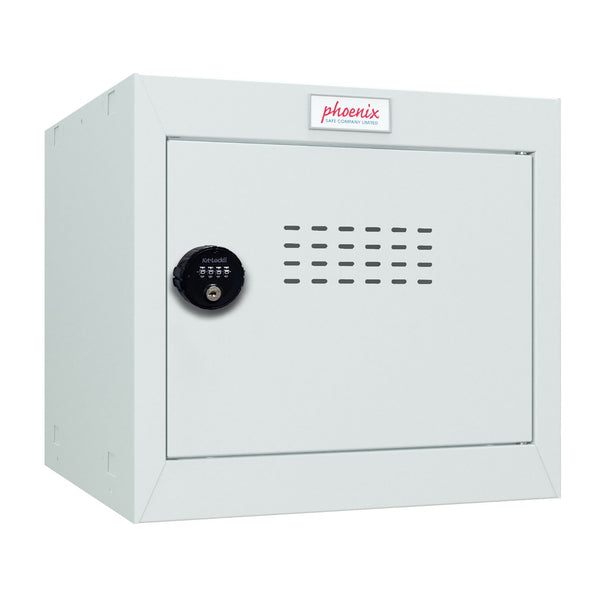 Phoenix CL Series Size 1 Cube Locker in Light Grey with Combination Lock CL0344GGC - UK BUSINESS SUPPLIES