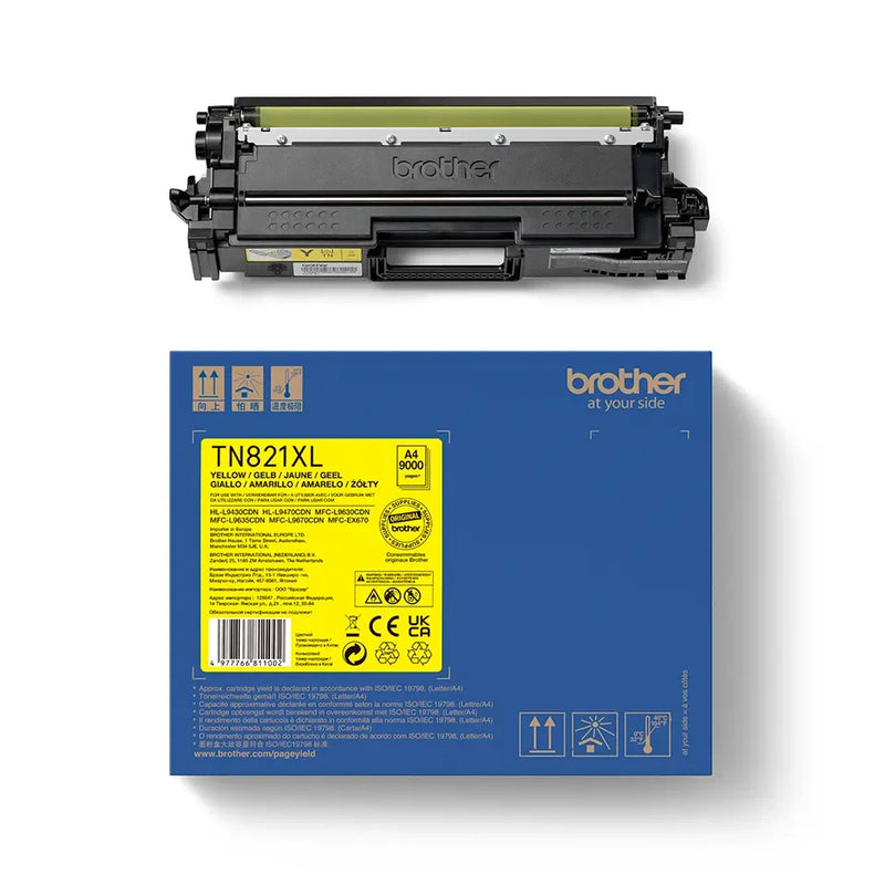 Brother High Capacity Yellow Toner Cartridge 9K pages - TN821XLY - UK BUSINESS SUPPLIES
